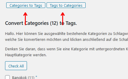 Categories to Tag - Tag to Categories