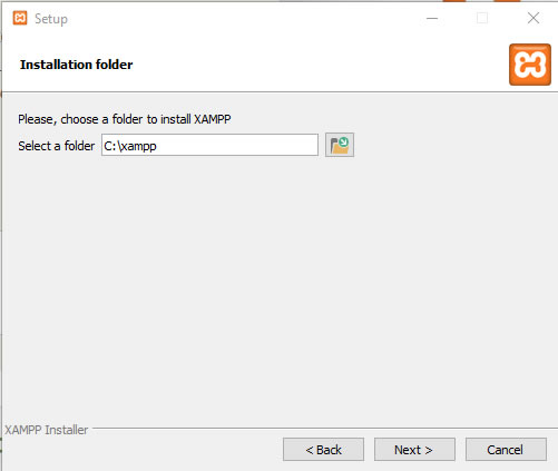 Installationsverzeichnis xampp