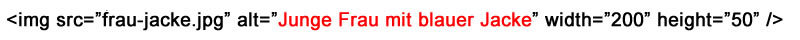 Beispiel Alt-Text Attribute