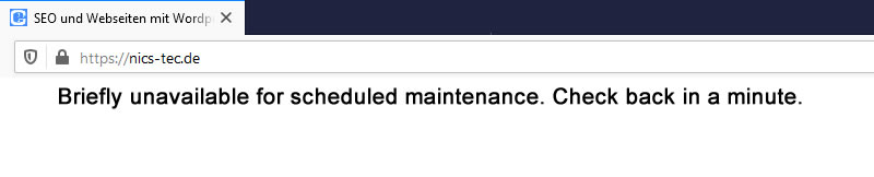 Wordpress im Wartungsmodus